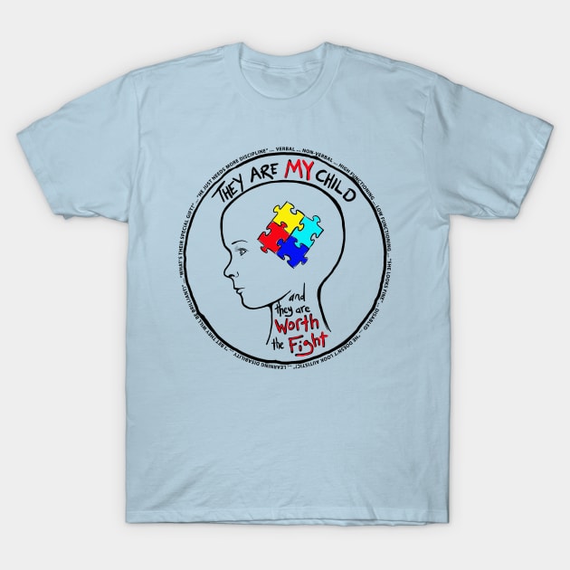 Proud parent of a child with autism T-Shirt by chibikodama